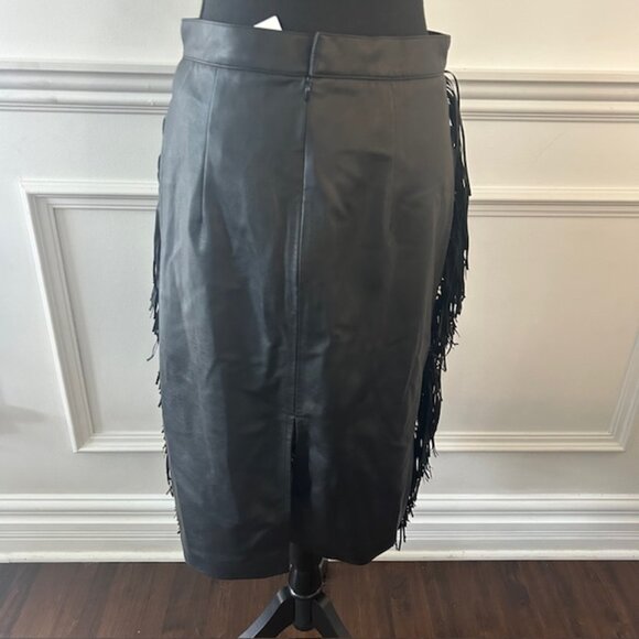 H & M Coated Skirt with Fringe - Picture 3 of 6